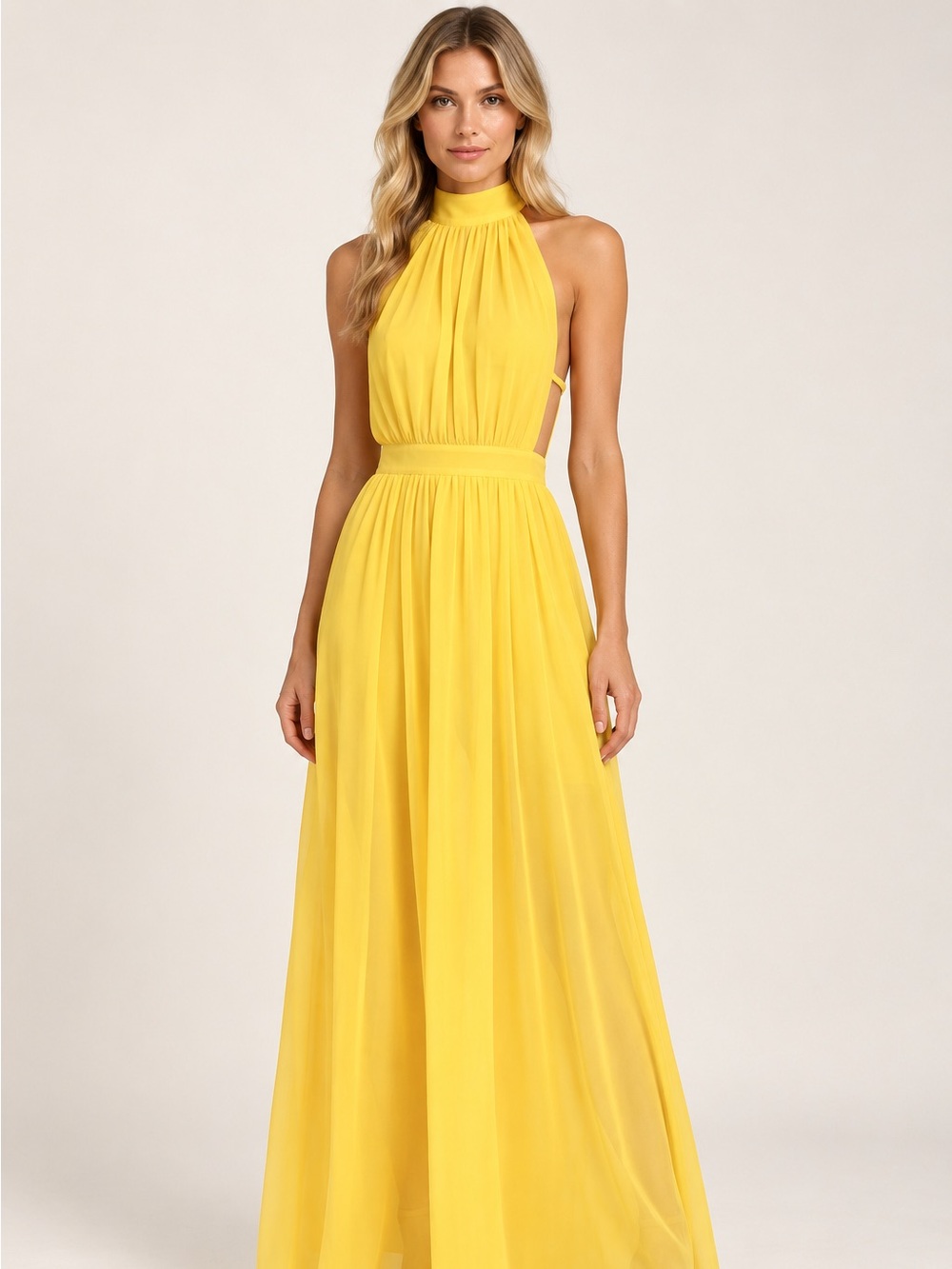 Missguided Yellow Maxi Dress